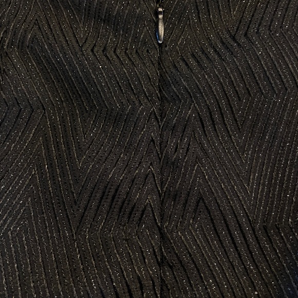 Jaclyn Smith Collection Dressy Party Black A-Line Skirt Silver Shimmer Size 8 - Picture 5 of 11